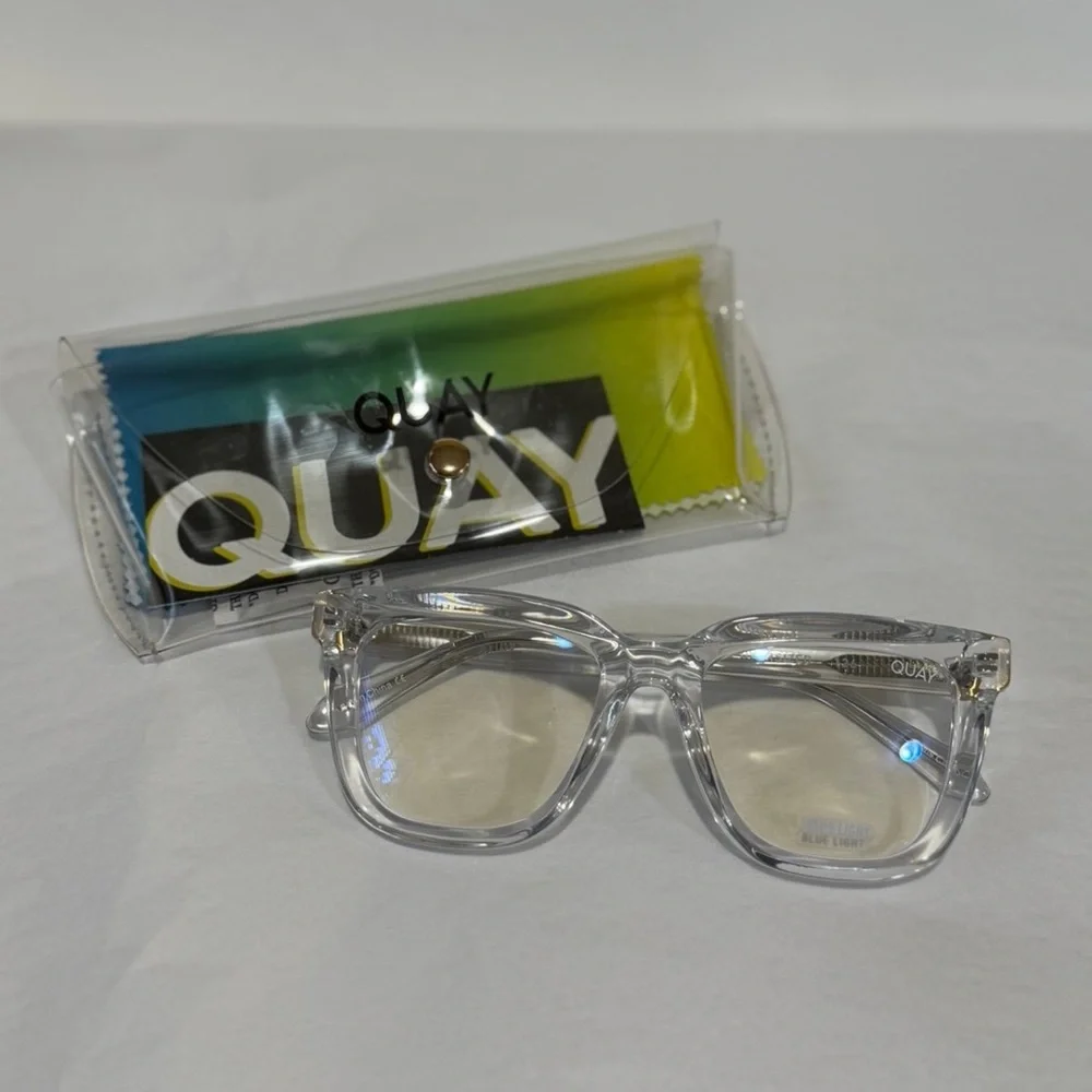 Nwt Quay Australia Transparent Glasses Beveled - Picture 3 of 9